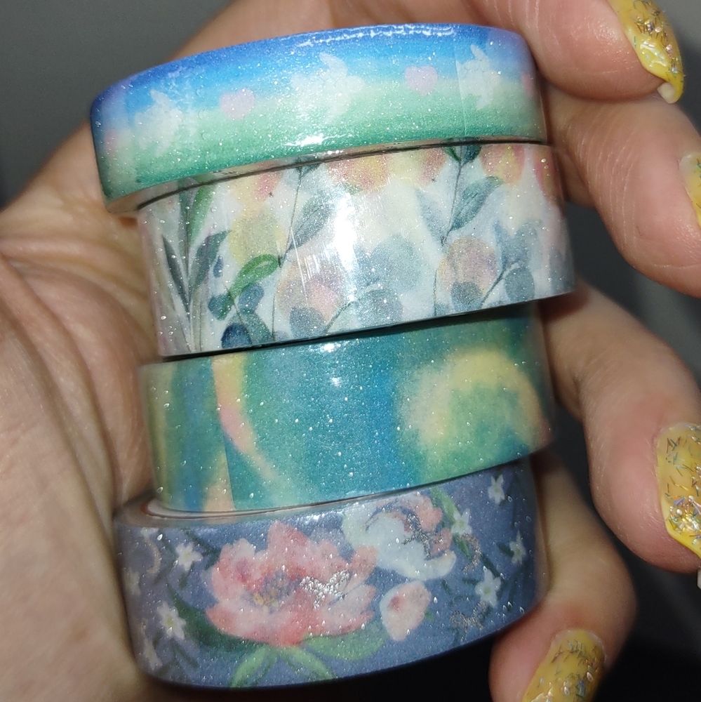 Simply Gilded Washi Tape - Shimmer Turtle, Lily, and Floral Designs